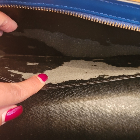 Louis Vuitton Toledo Cobalt Blue Epi Leather Sac Triangle Bag Purse Handbag - Picture 9 of 11